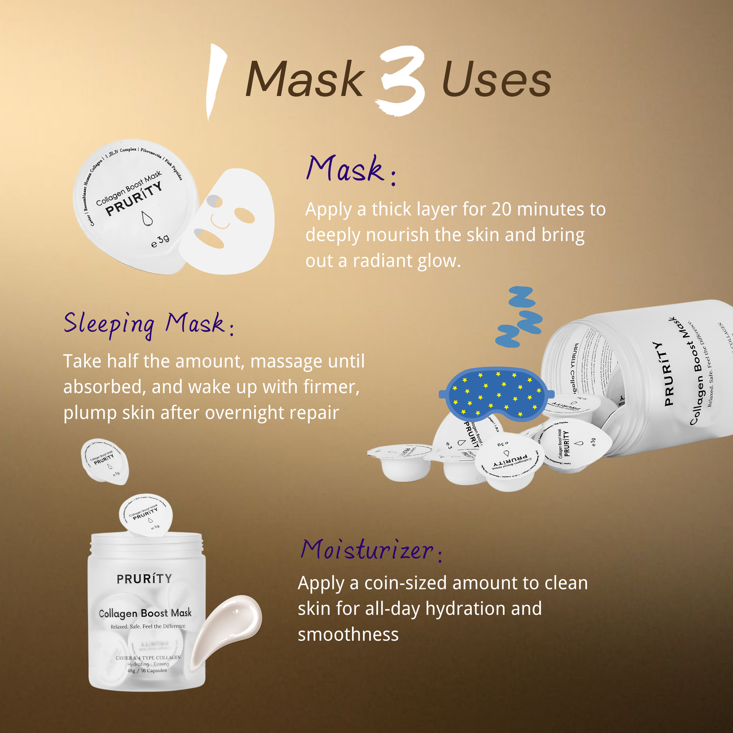 Prurity Collagen Boost Mask 胶原炮面膜